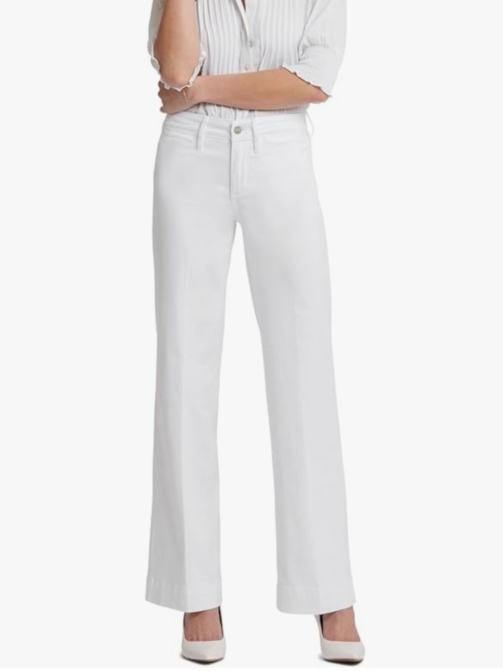 NYDJ Women's Teresa White Trouser Jean Size 8